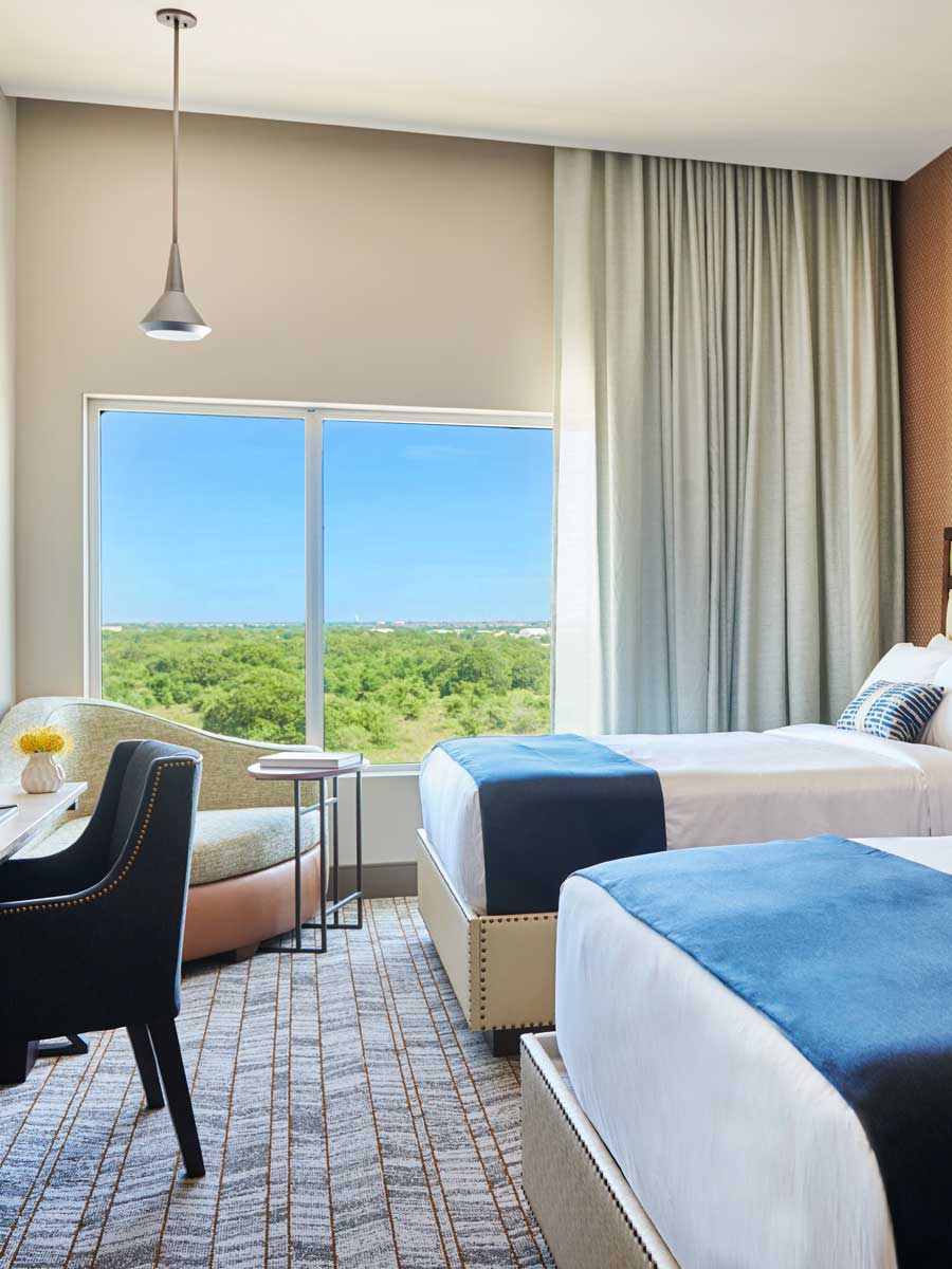 Guestroom with 2 queen beds.