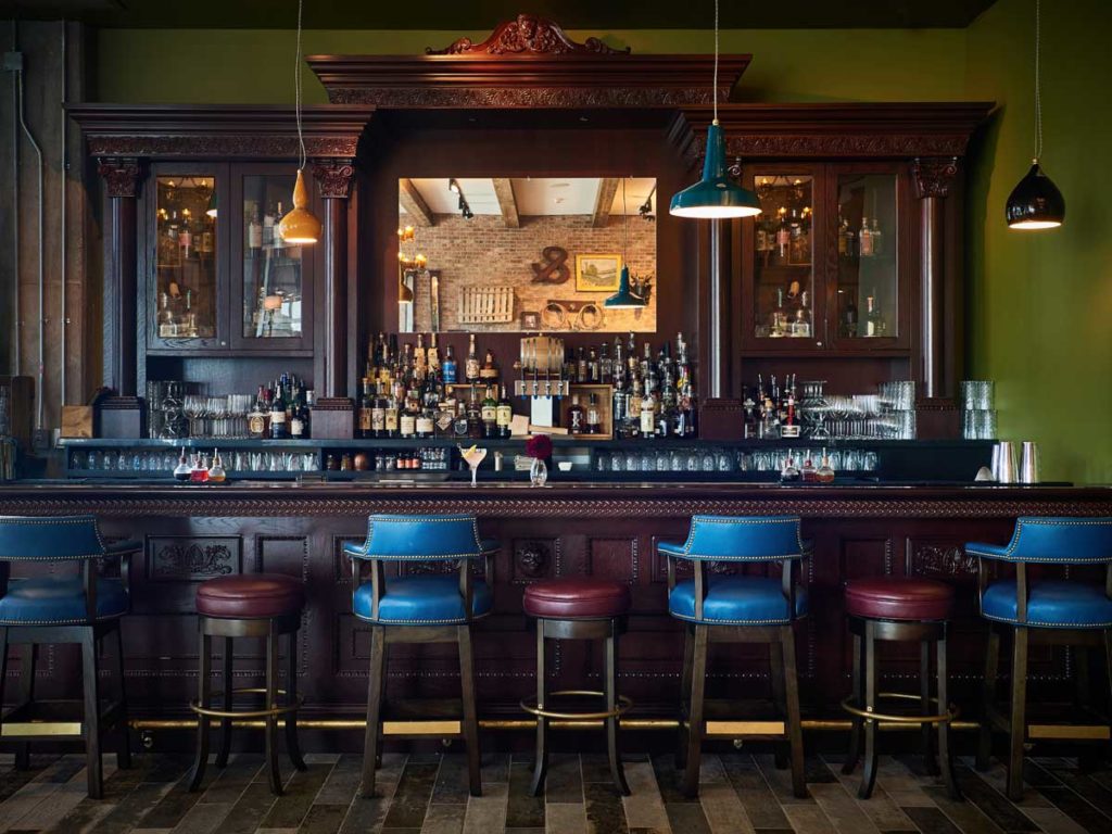 Bar area in the restaurant.