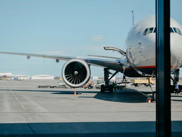 An airplane at Eaterwood airport.