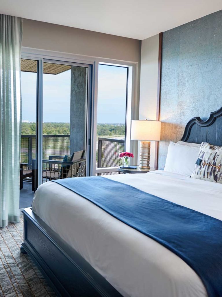 Guestroom with a balcony.
